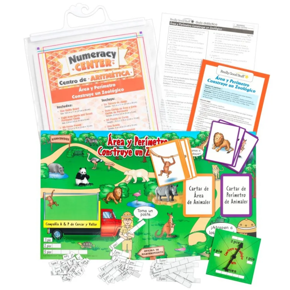 Really Good Stuff® Spanish Math Skills Numeracy Centers Grades 3-6 (Centros de Aritmetica)