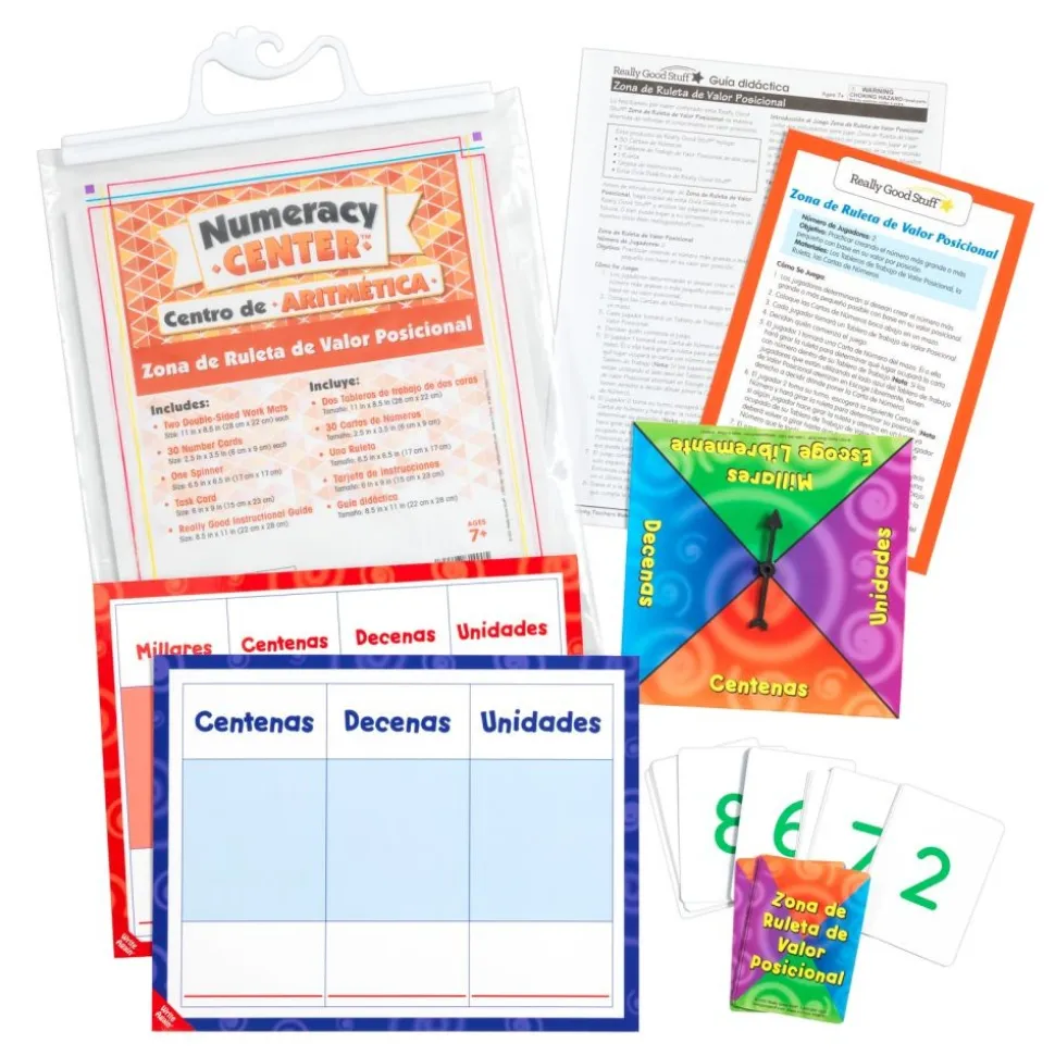 Really Good Stuff® Spanish Math Skills Numeracy Centers Grades 3-6 (Centros de Aritmetica)
