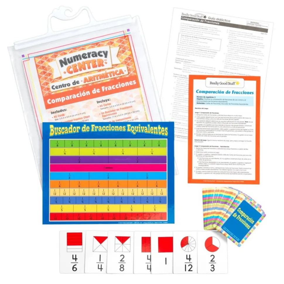 Really Good Stuff® Spanish Math Skills Numeracy Centers Grades 3-6 (Centros de Aritmetica)
