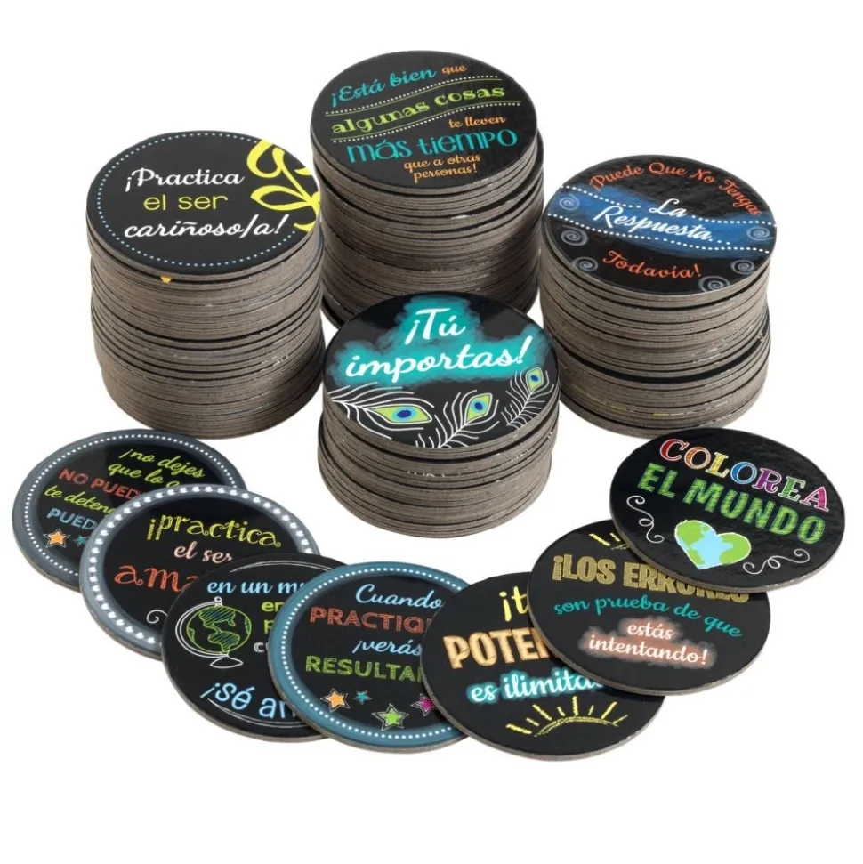Really Good Stuff® Spanish Positive Affirmation Chips - Positive Reinforcement for Children and Students - Set of 100