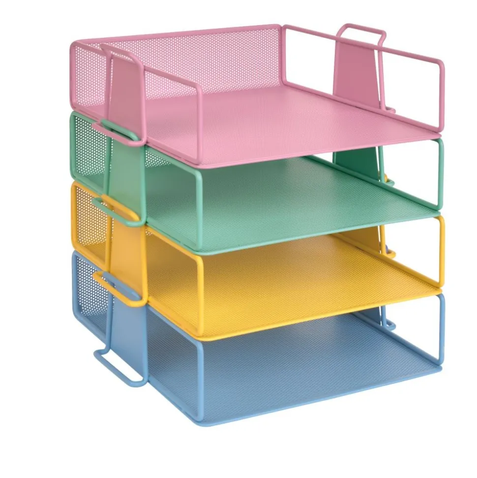 Really Good Stuff® Stackable Letter-Size Wire Rack™ - Bold Vibes - 4 trays