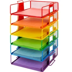 Really Good Stuff® Stackable Letter-Size Wire Rack™ - 6 Colors