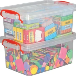 Really Good Stuff® Stackable Storage Tubs With Locking Lids