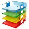 Really Good Stuff® Stackable Wire Letter Trays - Set of 4 Colors