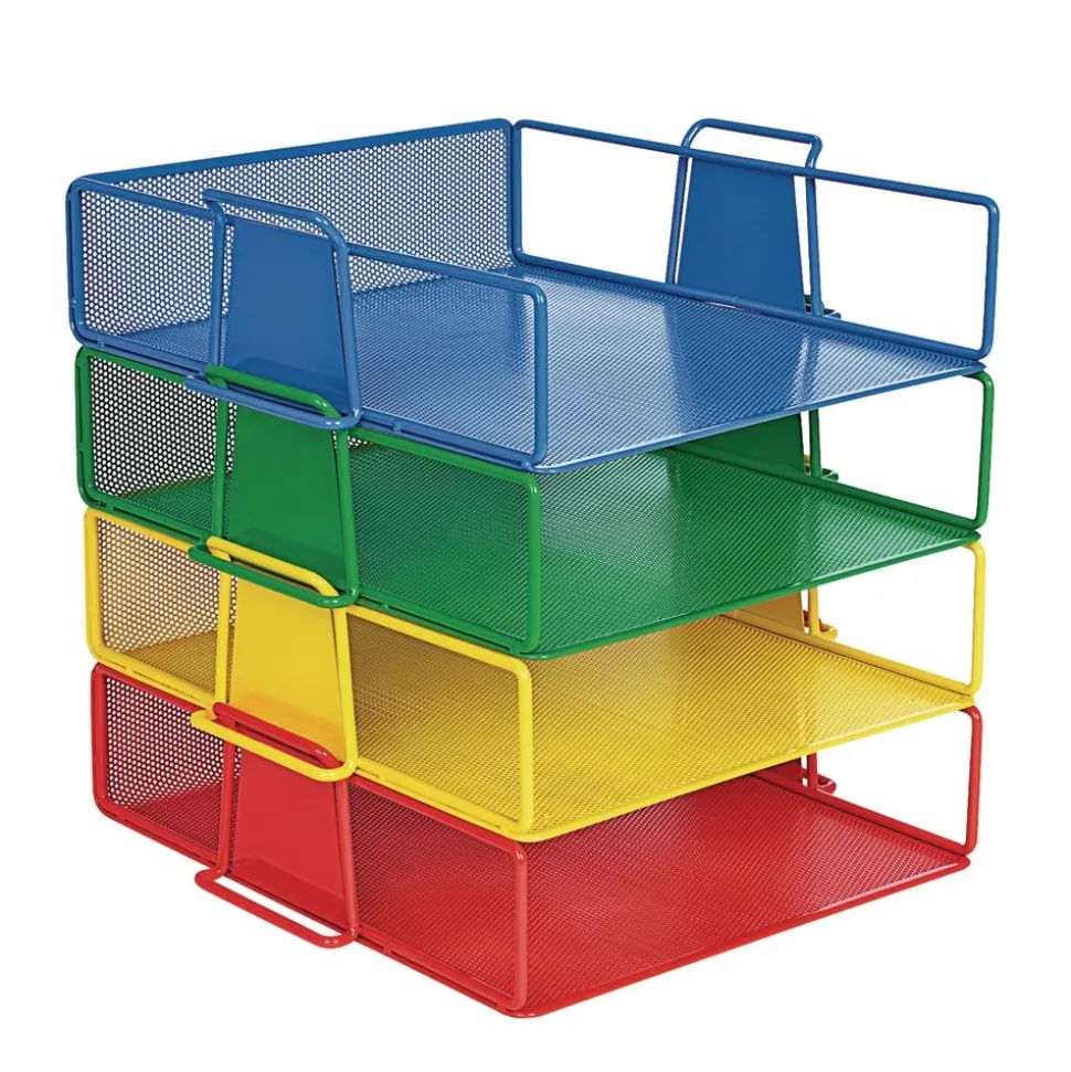Really Good Stuff® Stackable Wire Letter Trays - Set of 4 Colors