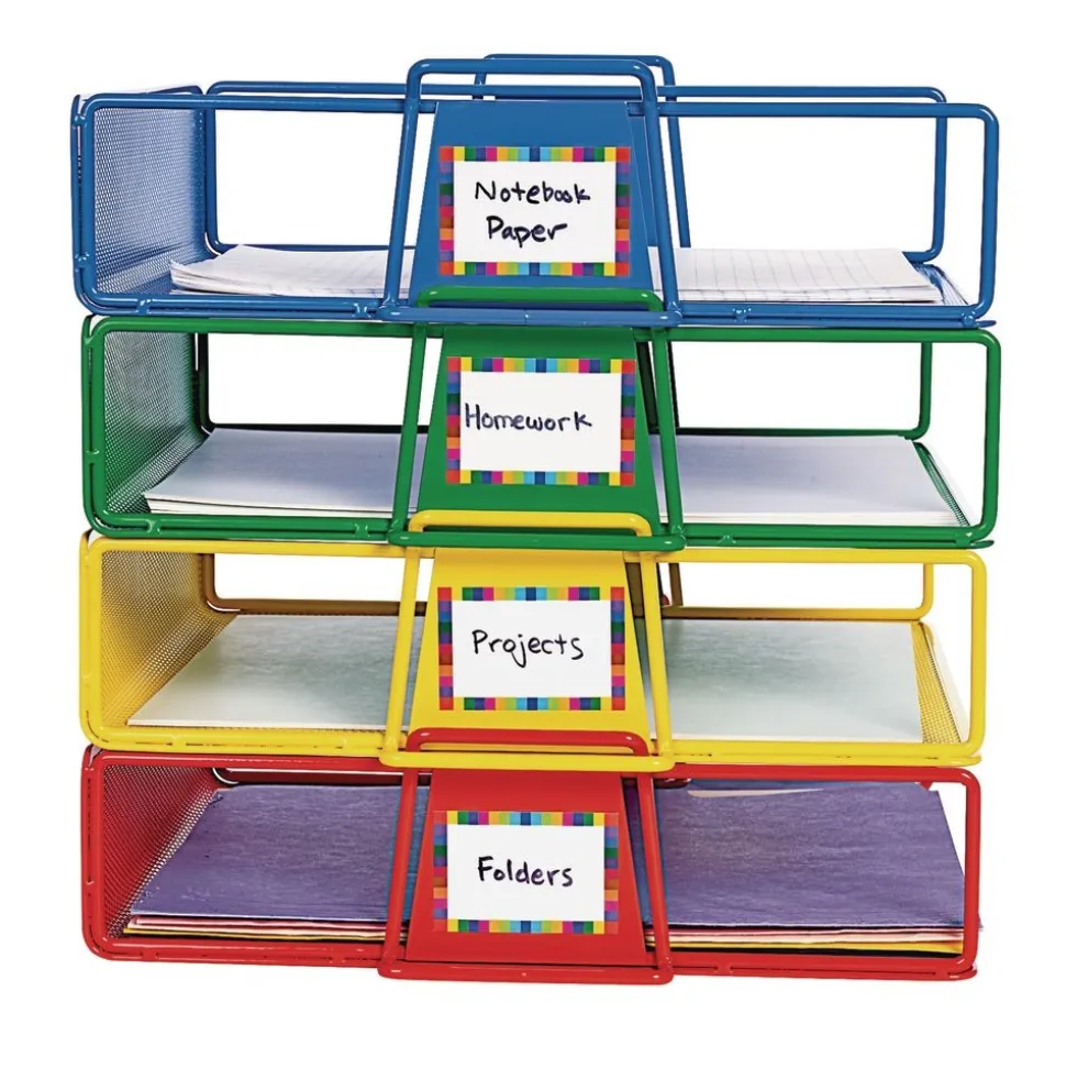 Really Good Stuff® Stackable Wire Letter Trays - Set of 4 Colors
