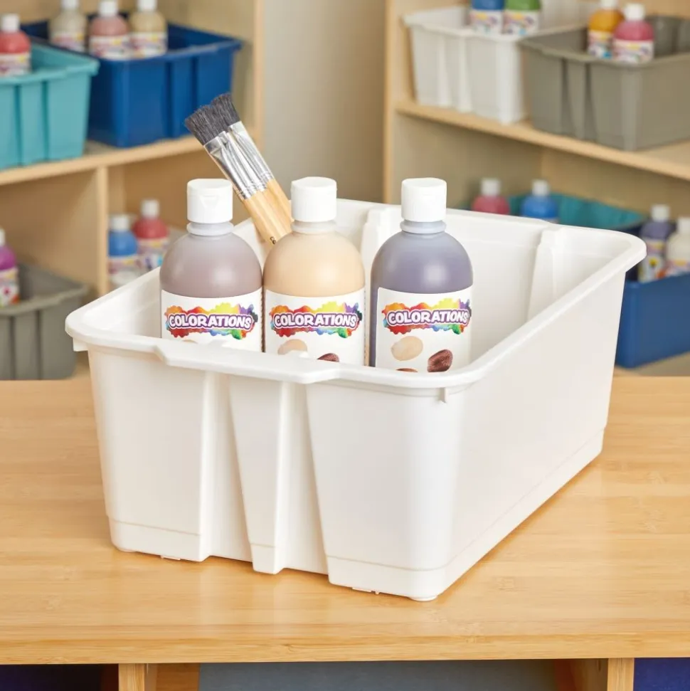 Really Good Stuff® Stacking Bins- 6 Pack - White