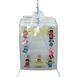 Really Good Stuff® Store More Hang-Up Totes And Sturdy Rack™ - 1 rack, 12 storage bags