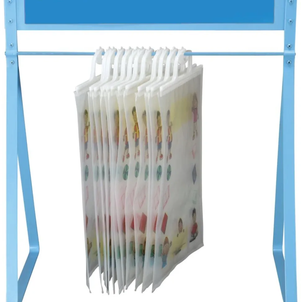 Really Good Stuff® Store More Hang-Up Totes And Sturdy Rack™ - 1 rack, 12 storage bags