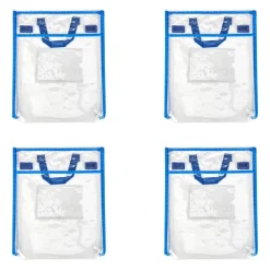 Really Good Stuff® Store More® Large Clear Book Pouch Cool and Calm - 4 Pack