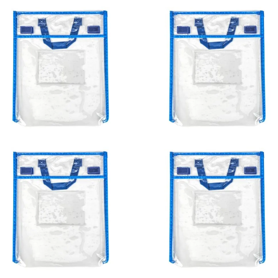 Really Good Stuff® Store More® Large Clear Book Pouch Cool and Calm - 4 Pack