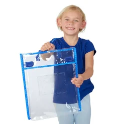Really Good Stuff® Store More® Medium Clear Book Pouch Cool and Calm - Single