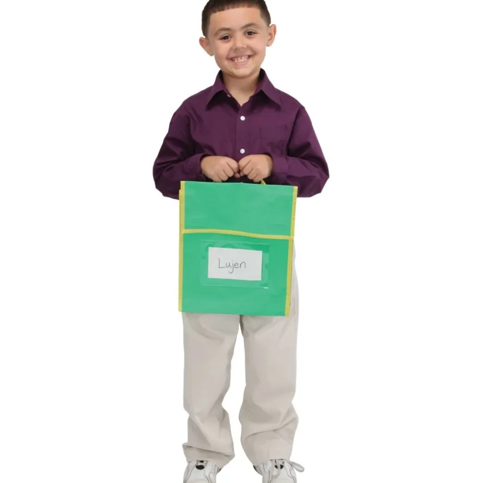 Really Good Stuff® Store More® Medium Book Pouches - Primary Multicolor - Set Of 36