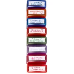 Really Good Stuff® Teacher Stamps - Set of 8 Self-Inking Stamps