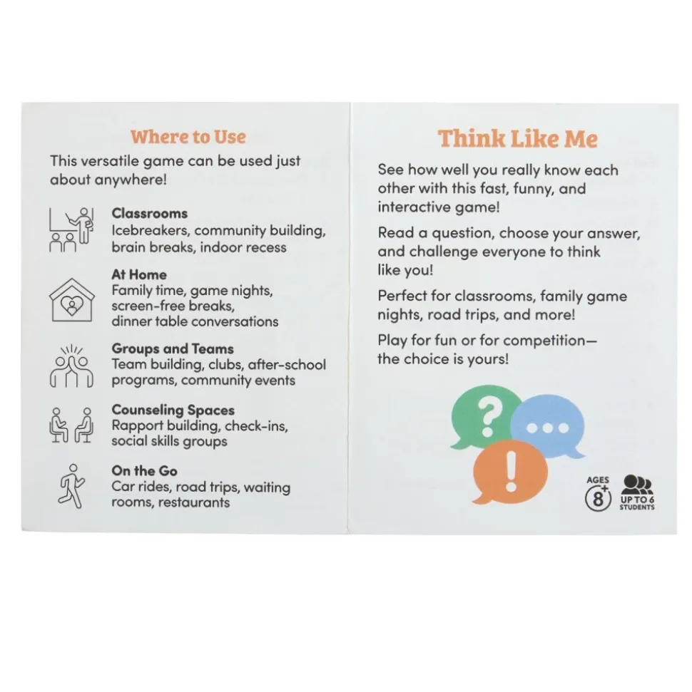 Really Good Stuff® Think Like Me Card Game