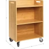 Really Good Stuff® Three Tier Shelf Storage with Green Durable Book & Binder Holders