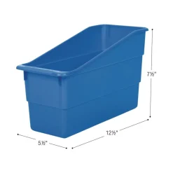 Really Good Stuff® Three Tier Shelf Storage with Blue Durable Book & Binder Holders