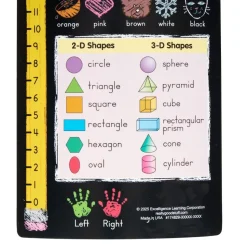 Really Good Stuff® Vertical Chalkboard-Style Desktop Helpers™, Vinyl, Self-Adhesive- Set of 24 - Primary