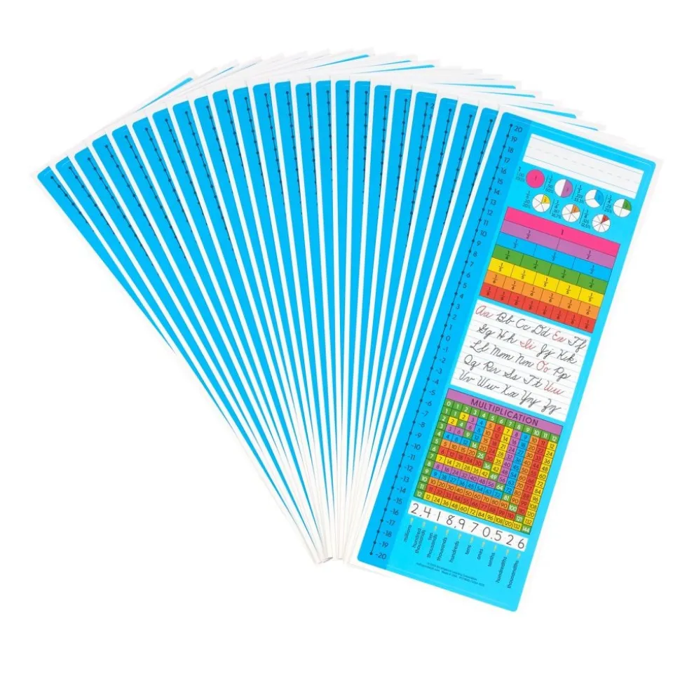 Really Good Stuff® Vertical Zaner-Bloser Cursive Desktop Helpers™, Vinyl, Self-Adhesive- Set of 24 - Intermediate