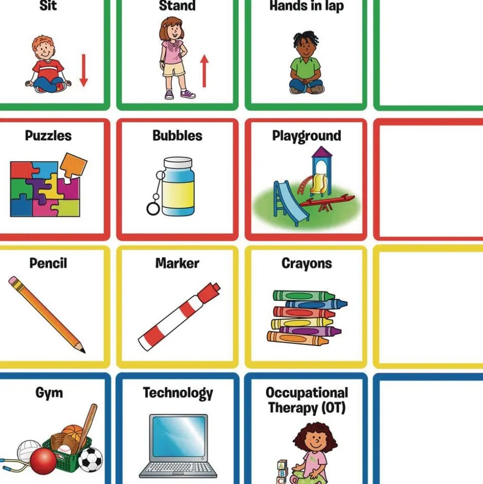 Really Good Stuff® Visual Support Folder and Cards