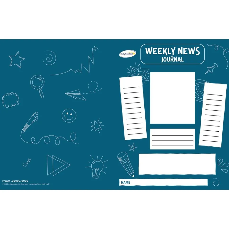 Really Good Stuff® Weekly News Journal - Set of 12