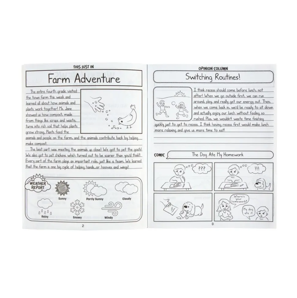Really Good Stuff® Weekly News Journal - Set of 12