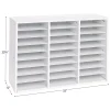 Really Good Stuff® White 27-Slot Mail Center With Tan Trays