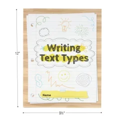 Really Good Stuff® Writing Text Types Folders Intermediate, Tri-Fold, 3-Pocket- Set of 12