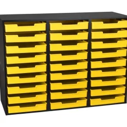 Really Good Stuff® Yellow 27-Slot Mail Center With Yellow Trays