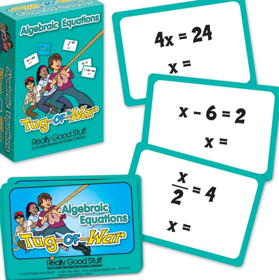 Really Good Tug-Of-War: Simple Algebraic Equations - 64 cards