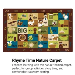 Rhyme Time Nature 7'6" x 12' Rectangle Premium Carpet