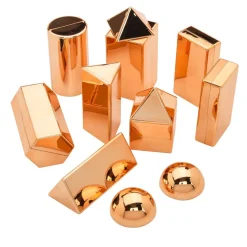 Rose Gold Metallic 3D Shape Collection - 32 Pieces