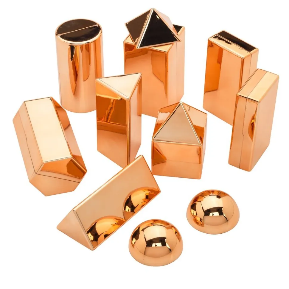 Rose Gold Metallic 3D Shape Collection - 32 Pieces