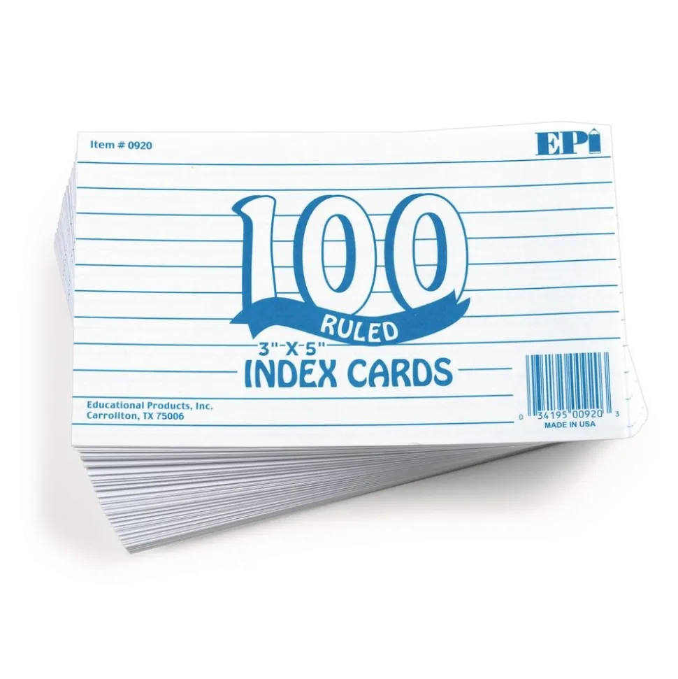 Ruled Index Cards - Pack of 100
