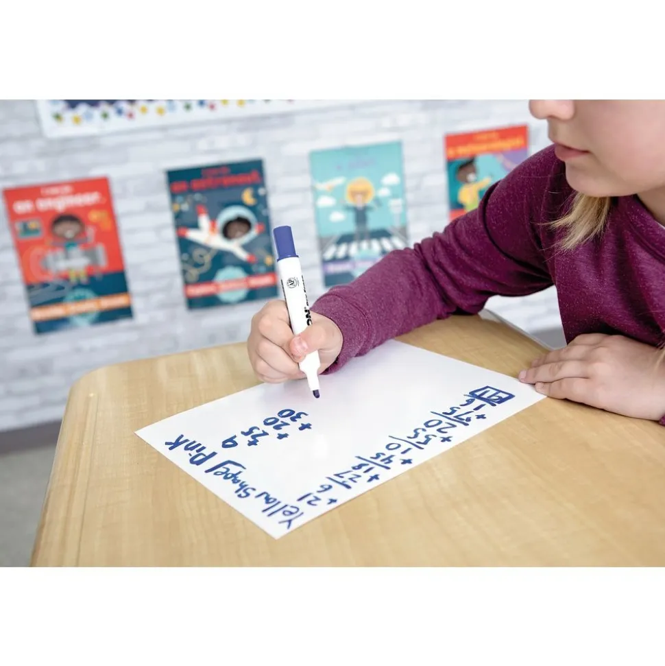 Self Adhesive Dry Erase Sheet 8.5"x11"- 30 Pack
