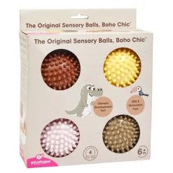 Sensory Balls, Set of 4 - Boho Colors