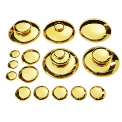 Sensory Mirrored Stacking Pebbles Gold - 20 Pack
