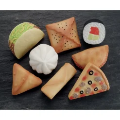Sensory Outdoor Foods of the World Play Stones - Set of 8