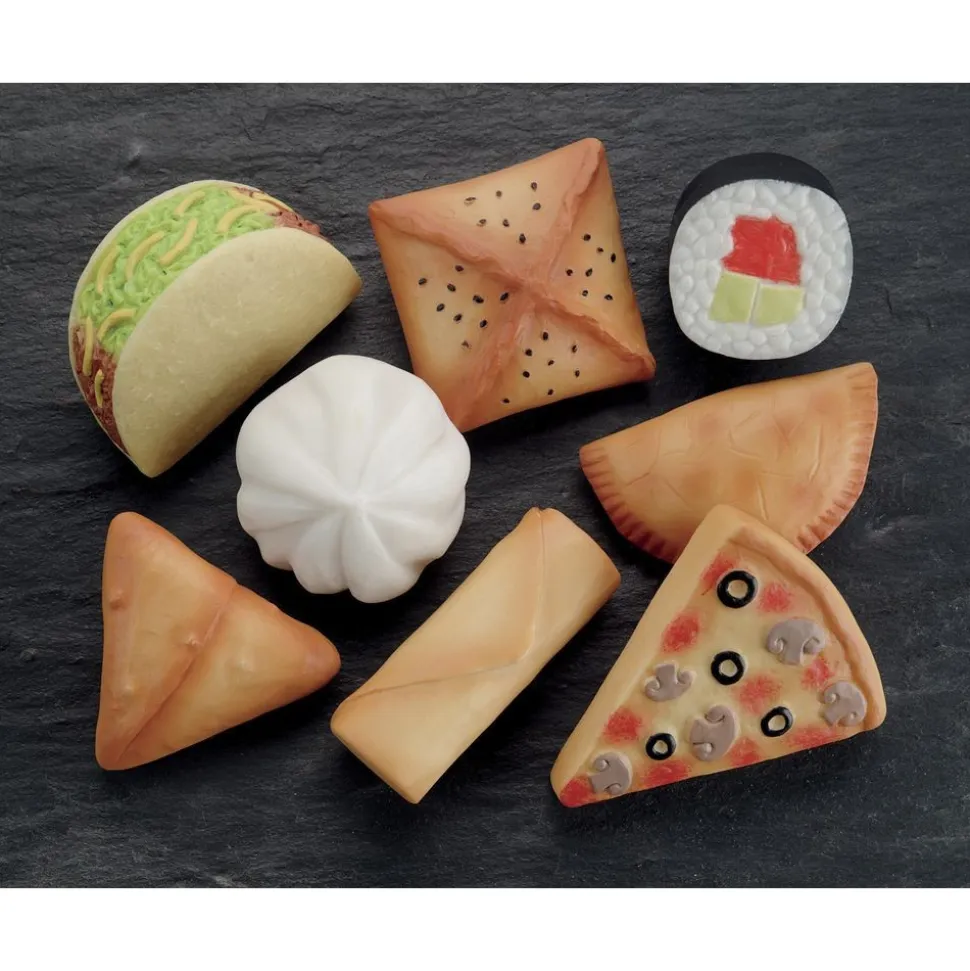 Sensory Outdoor Foods of the World Play Stones - Set of 8