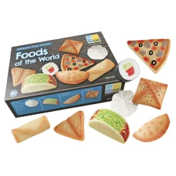 Sensory Outdoor Foods of the World Play Stones - Set of 8