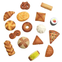 Sensory Outdoor Multicultural Food Play Stones - Set of 16