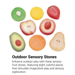 Sensory Outdoor Play Stones Fruit Set of 8