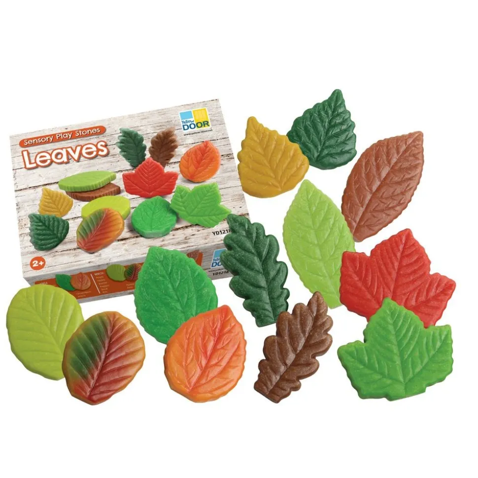 Sensory Play Stones - Leaves 12pcs