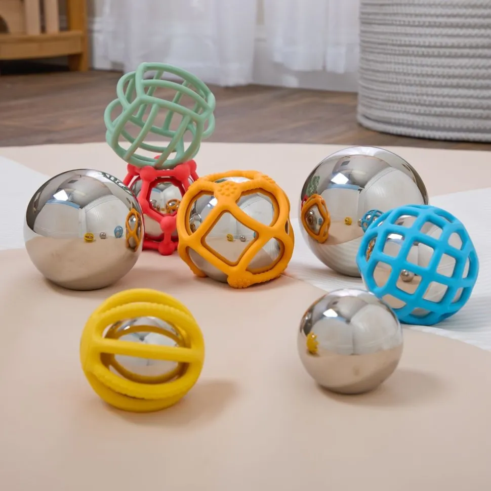 Sensory Reflective Sound Balls with Silisoft Flexi-Balls - Kit of 12