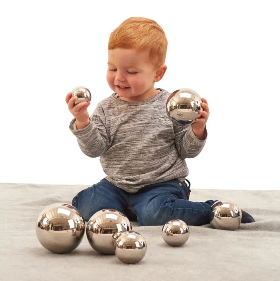 Sensory Reflective Sound Balls - Silver Set of 7