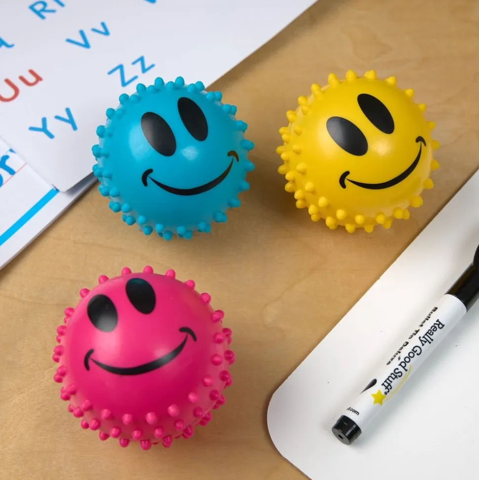 Sensory Smile Face Knobby Balls - 12 balls