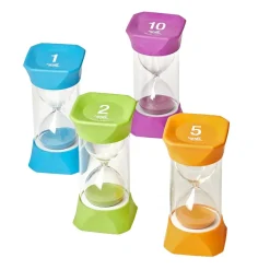 Set of 4 Sand Timers - 1, 2, 5, and 10 minutes