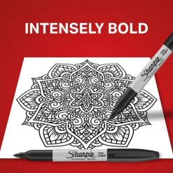 Sharpie® Black Permanent Fine-Tip Markers - Set of 12