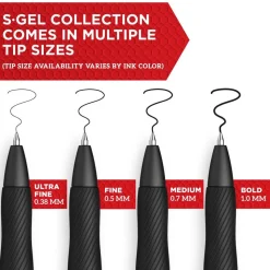 Sharpie® S-Gel, Gel Pens, Medium Point (0.7mm), Black Ink Gel Pen, 2 Count