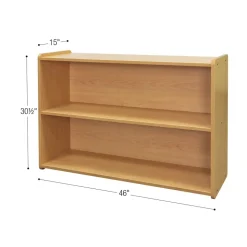 2-Shelf Storage Unit, 30"H - Maple/Maple, Assembled